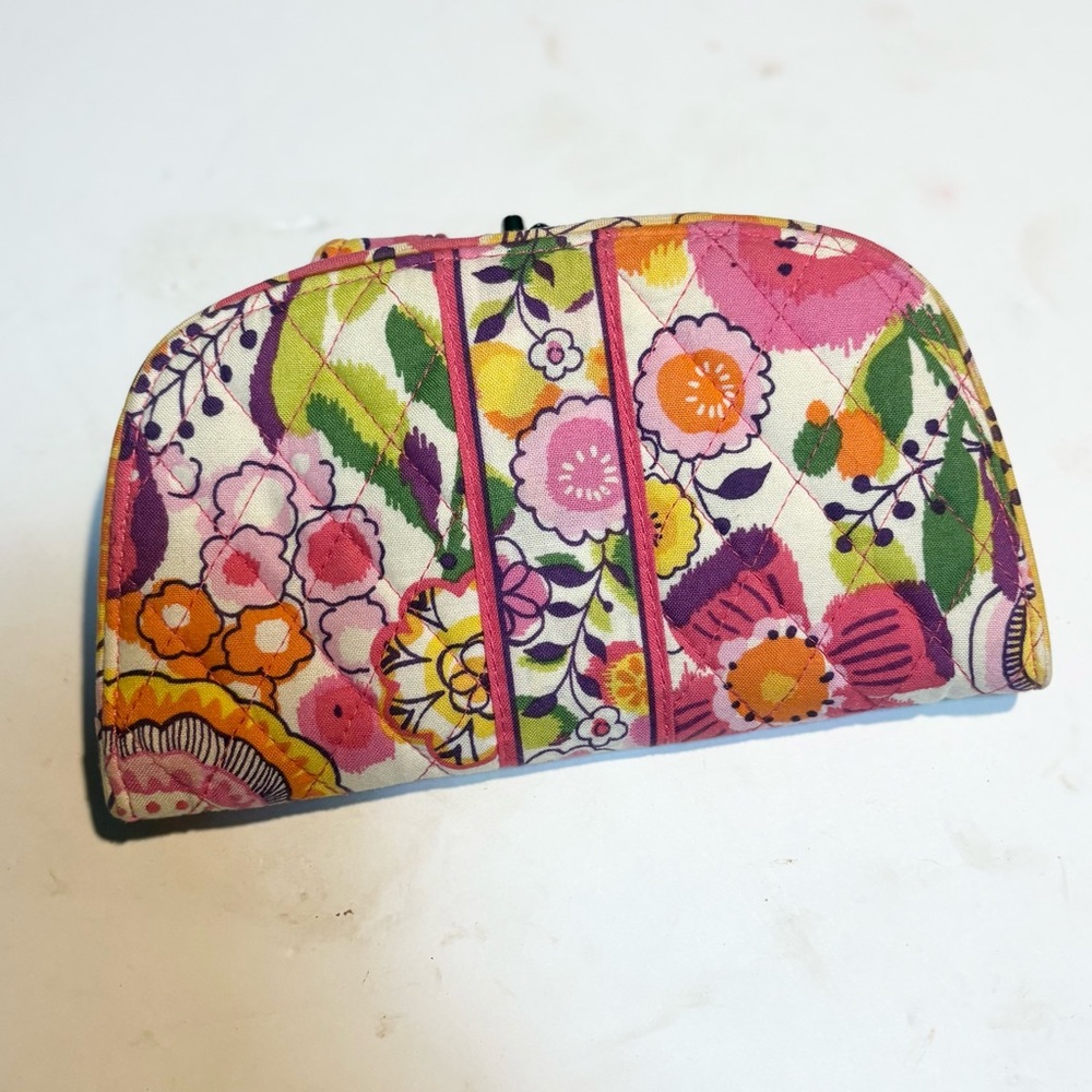Vera Bradley Clementine clasp clutch wallet floral quilted cotton fabric